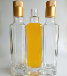 Huile <span class=keywords><strong>de</strong></span> sésame, olive, <span class=keywords><strong>noix</strong></span>, 100ml, 250ml, 375ml, 500ml, bouteille en verre transparent silex avec bouchon inviolable en plastique et métal personnalisé - Product Image 1