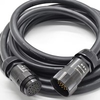 Connecteur de fil carré 19 broches 2,5 mm pour éclairage de scène - Prise aviation 19P Socapex mâle et femelle avec câble à ruban