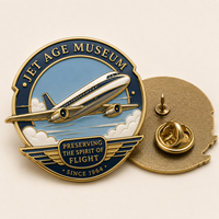 Badges et épingles personnalisés en métal avec logo du fabricant, en alliage de zinc plaqué or, émail dur et doux 3D