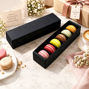 FX Custom Logo Premium Four-Color Printing Eco-Friendly Waffle <b>Macaron</b> Bakery Luxury Corrugated Mailer <b>Box</b> with Card Divider - Product Image 3