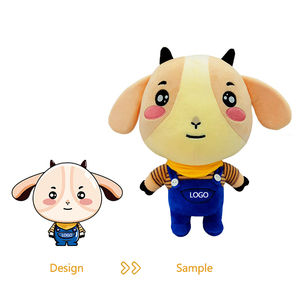 Peluche Personalizzato Ricamato Super Morbido <span class=keywords><strong>Lupo</strong></span> <span class=keywords><strong>Blu</strong></span>, Bambola Mascotte, Regalo per Bambini - Product Image 2