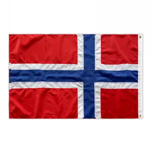 Banderas nacionales de países promocionales personalizadas más vendidas Bandera de país de Noruega con precio bajo