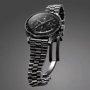Montre pour homme de luxe de marque supérieure, série Speed Master, chronographe automatique multifonctionnel, diamètre du cadran 41 mm, montre en acier inoxydable - Product Image 5