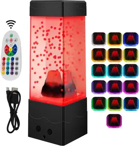 Nuevas lámparas de lava 17 colores que cambian el control remoto decoración de la habitación estado de ánimo luz nocturna regalo de Navidad