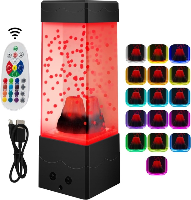 New Lava Lamps Colors Changing Remote Control Room Decoration Mood Night Light Christmas Gift