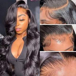 Wholesale 13x4 <b>Lace</b> <b>Front</b> <b>Wig</b> 180% Density Human Hair <b>Wig</b> Body Wave Real Human Hair <b>Wigs</b> for Black Women Natural Hairline - Product Image 1