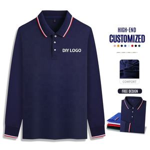 Chemises à manches longues en coton polyester avec logo personnalisé pour hommes, chemises respirantes décontractées grande taille aux meilleurs prix en ligne - Product Image 1