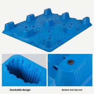 <span class=keywords><strong>Pallet</strong></span> <span class=keywords><strong>Euro</strong></span> in HDPE di Alta Qualità a Singola Faccia con Ingresso a 4 Vie per Uso Industriale con Tubo in Acciaio <span class=keywords><strong>H1</strong></span> - Product Image 2