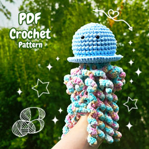 Mignon méduse animal bricolage crochet kit pendentif décoration avec <span class=keywords><strong>anglais</strong></span> vidéo tutoriel débutant crochet kit <span class=keywords><strong>pour</strong></span> adultes enfants - Product Image 6