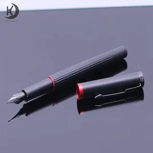 Jinhao 88 penna di scrittura per calligrafia in metallo con pennino Fine nero opaco con convertitore di inchiostro