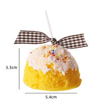 Bougie parfumée en forme de coupelle de crème glacée, bougie artistique miniature mignonne en forme de dessert, cadeau de fête d'anniversaire, décoration de table à la maison