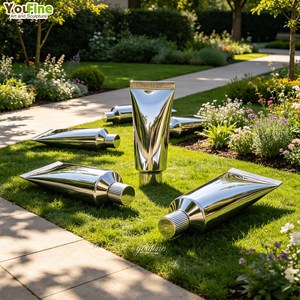 Statua Moderna Pop Art in Acciaio Inossidabile Dipinto a Forma di <span class=keywords><strong>Dentifricio</strong></span> per Decorazioni Creative da Giardino, Grande Scultura in Metallo - Product Image 4