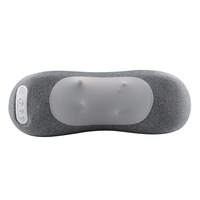 Oreiller de massage en mousse à mémoire de forme rechargeable par USB pour le cou, les épaules et le dos, avec chaleur, pétrissage, contrôle de la minuterie et batterie 2000 mAh