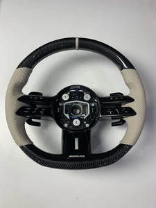 Volant de direction en cuir de style sport pour <span class=keywords><strong>BMW</strong></span> E90 E92 E93 E71 E82, compatible avec les modèles M3 M4 X6 X5 M2 X3, carbone - Product Image 6