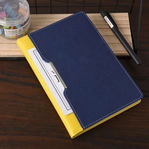 Mymoonpie Fashion Business Double Color Card Insert Thread <b>Sewing</b> Binding A5 Diary Hardcover PU Leather Notebook 80g 120 Sheets - Product Image 3