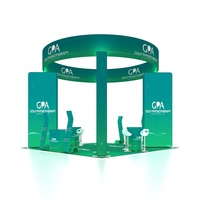Pilier publicitaire portable en aluminium rétroéclairé pour exposition, stand de salon professionnel 20x20