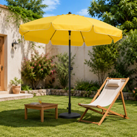 Parasol de jardin inclinable en métal avec ancre au sol, sac de transport, protection UV 50+, réglable, pour terrasse, camping