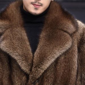 معطف شتوي فاخر للرجال بأكمام طويلة وسميكة من الفرو الصناعي، معطف أنيق من الجلد الصناعي مقاوم للرياح للرجال بالجملة - Product Image 4