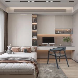 Minimalist All-in-One <strong>Unit</strong> With Integrated Cabinet Tatami Bed Wardrobe Desk for Children's Rooms Apartments - Product Image 5