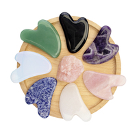 Quartz Rose Naturel Gua Sha Visage Soins De La Peau Outil De Beauté Visage Guasha Masseur Rose Cristal Pierre De Jade Guacha Conseil Logo Personnalisé