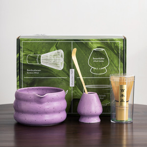 Ensemble de fouet en céramique de bambou naturel 100% fait à la main outil de thé <span class=keywords><strong>Matcha</strong></span> traditionnel chinois pour préparer une tasse de <span class=keywords><strong>Matcha</strong></span> - Product Image 3