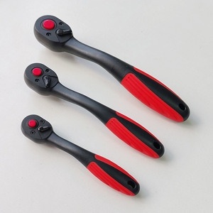 Juego de llaves de trinquete rápidas de 72 dientes, métricas e imperiales, con mango negro y rojo, telescópicas y de liberación manual - Product Image 4