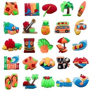Accessoires pour sabots à trous thème Hawaïen, boucles décoratives pour sabots de plage, breloques amovibles DIY pour sabots, vente en gros - Product Image 2