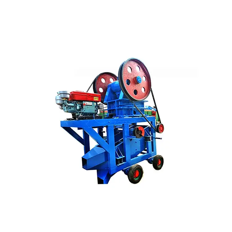 Portable Diesel Jaw Crusher Machine With Vibrating Screen Iron Gold Ore Granite Stone Rock Crushing Equipment Price for Sale