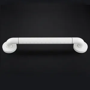 42cm Revestimento ABS Fixado Na Parede de Aço Inoxidável Anti-skid Branco Deficientes Banheiro Barra de Garra de Segurança Banheiro Braço Corrimão