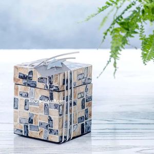 Elegant Mother Pearl Shell Lacquer Technique Inlay Box for Ramadan <b>Eid</b> <b>Gift</b> Packaging Handmade Waterproof Decorative Jewelry - Product Image 5