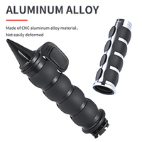 Pegangan Setang Motor Modifikasi Universal dari Aluminium Alloy untuk Setang 25mm, Anti Selip, Pegangan Gas