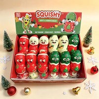 Jouet Squishy en PU à Remontée Lente Thème Noël, Cadeau de Noël, Jouet Anti-Stress à Presser
