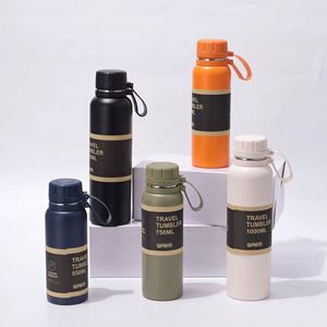Insulated Stainless Steel Travel Water <b>Bottle</b> with Handle, 550/750/1000ML Vacuum <b>Flask</b> for Outdoor, Gym, Camping, Custom Logo - Product Image 1