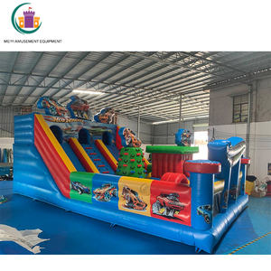 <span class=keywords><strong>Castillo</strong></span> inflable gigante de rueda caliente con toboganes Parque de Atracciones inflable con muro de escalada y obstáculos para negocios de alquiler - Product Image 2