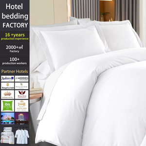 Set di Biancheria da Letto di Lusso per Hotel 5 Stelle, <span class=keywords><strong>Copripiumino</strong></span> e Lenzuola in Lino Bianco Morbido come <span class=keywords><strong>Cotone</strong></span> 100%, Stile Moderno di Alta Qualità - Product Image 1