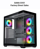 Gabinete Gamer SV01 Blanco ATX MATX ITX al por Mayor, Caja de PC con Cristal Templado y Ventilador, Gabinete para Juegos de PC, Caja, Boitier