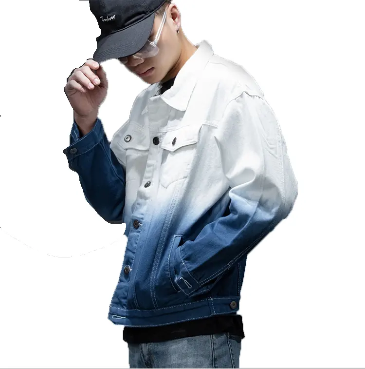 2022 Custom New men's slim jacket versatile tops men's trendy fashion personality men's denim jacket