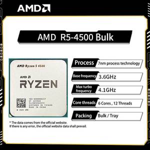 ซีพียู AMD R5 4500 4600G ของแท้แบบ Bulk / Tray เทคโนโลยีการผลิต 7 นาโนเมตร 6 คอร์ 12 เธรด สำหรับคอมพิวเตอร์เดสก์ท็อป CPU AM4 O - Product Image 2