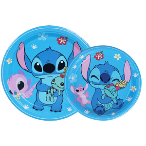 Piatti Piani Multicolore in Carta <span class=keywords><strong>Disney</strong></span> Lilo & Stitch, Design Unico da 9", per Feste Tropicali e Celebrazioni del Ramadan, Confezione da 8 - Product Image 1