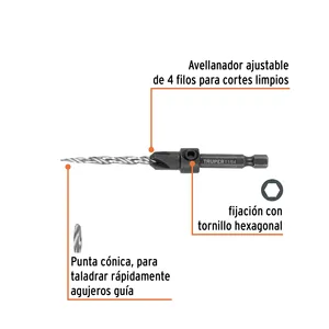 Master con 48 unità #8 punta per trapano per legno, 11/64 ', Truper - Product Image 2