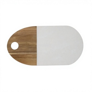 Tabla de Cortar de Madera y Mármol de Diseño Elegante y Alta Calidad, Rectangular, Apta para Lavavajillas, Vajilla de Cocina Personalizada para Restaurantes - Product Image 1