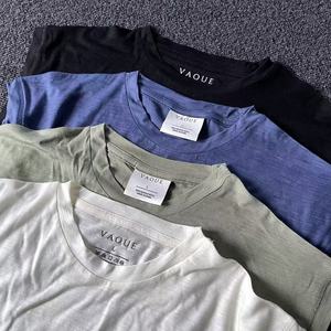 T-shirt de course 100 % <span class=keywords><strong>laine</strong></span> mérinos 170 g/m² pour <span class=keywords><strong>homme</strong></span> – T-shirt d'été uni ample <span class=keywords><strong>en</strong></span> coton à col rond pour <span class=keywords><strong>homme</strong></span> - Product Image 4