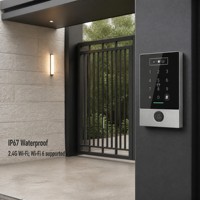 Panneau de contrôle d'accès aux portes avec reconnaissance faciale activé par Wi-Fi, lecteur de cartes RFID, application Android IOS pour système de sécurité domestique intelligent