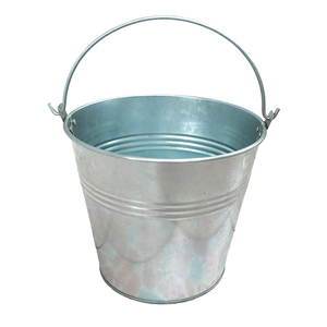<strong>Galvanised</strong> 12Lt Iron <strong>Bucket</strong> with Galvanized Steel Material for Gardening Household with Handle - Product Image 3