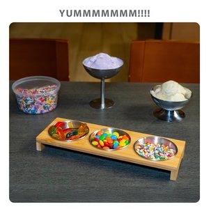 Juego de Tazones para Salsas de Acero Inoxidable Ecológico con Soporte de Bambú, Bandeja para Servir, para Salsas, Ketchup, Aperitivos, Buffet - Product Image 5