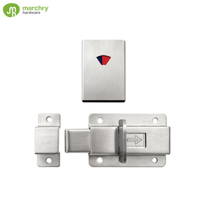 Serrure de <span class=keywords><strong>porte</strong></span> avec indicateur d'occupation rouge-bleu, en acier inoxydable 304, pour cabine de toilettes, avec <span class=keywords><strong>loquet</strong></span>. - Product Image 1
