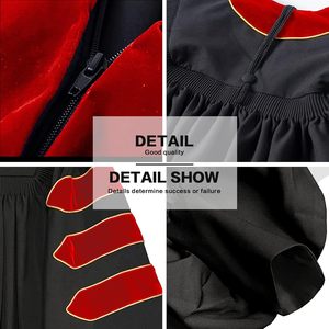 Misscom setelan topi dan gaun kelulusan uniseks wisuda 8 sisi Tam dengan seragam pipa emas untuk penggunaan siswa dan dewasa di sekolah - Product Image 3