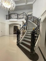 Vente d'usine, rampes d'escalier en spirale de qualité supérieure, rampes d'escalier intérieures courbées, rampes d'escalier en fer forgé, rampes d'escalier en fer
