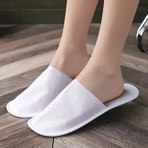 Disposable Hotel Slipper Good Quality Hotel Spa Slippers Nonwoven White Color Customize Slipper from China great service