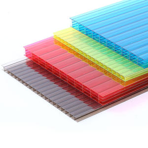 Panel de techo de <span class=keywords><strong>policarbonato</strong></span> hueco de plástico transparente de doble pared/panal/cuatro capas - Product Image 4